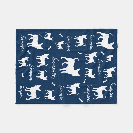 Chihuahua Blanket Personalized Dog Gift Fleece Deken (Voorkant (Horizontaal))