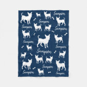 Chihuahua Blanket Personalized Dog Gift Fleece Deken (Voorkant)