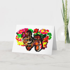 Chihuahua bloemen kaart