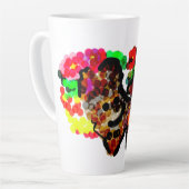 Chihuahua bloemen latte mok (Linkerhoek)
