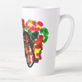 Chihuahua bloemen latte mok