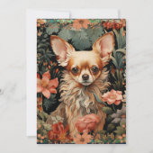 Chihuahua  Bloemen Tapestry Kaart (Voorkant)