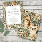 Chihuahua  Bloemen Tapestry Kaart