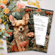 Chihuahua  Bloemen Tapestry