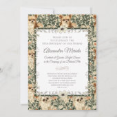 Chihuahua  Bloemen Tapestry Kaart (Achterkant)