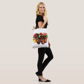 Chihuahua bloemen tote bag (Op model)