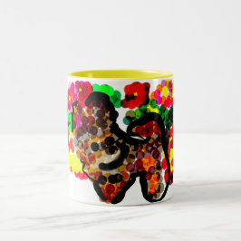 Chihuahua bloemen tweekleurige koffiemok