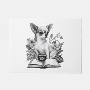 Chihuahua Boek Koffie Thee Lezen Deurmat