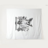 Chihuahua Boek Koffie Thee Lezen Wandkleed (Voorkant (horizontaal))