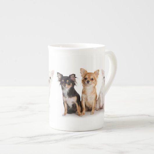 Chihuahua Bone China Mok (Voorkant rechts)