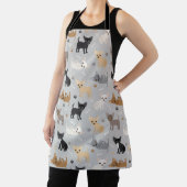 Chihuahua Bones and Paws Gray Apron Schort (Insitu)