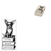  Chihuahua Bookplate Rubberstempel (Gestempeld)