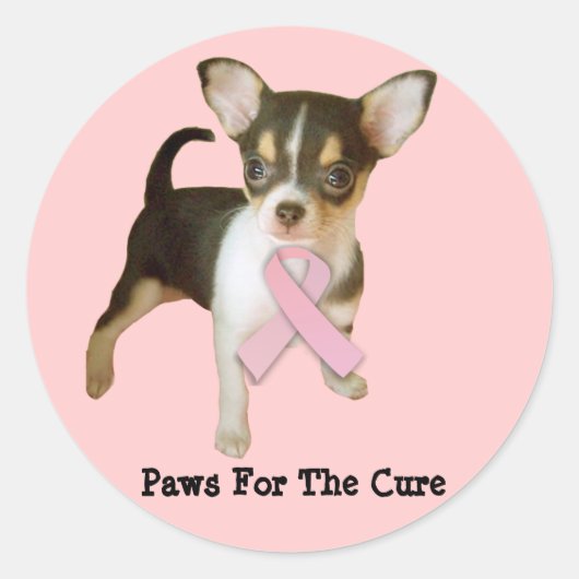 Chihuahua borstkanker Sticker (Voorkant)