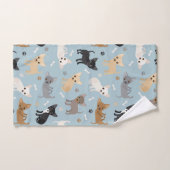 Chihuahua Botten en Paws Blue Bath Towel Set Bad Handdoek (Handdoek)