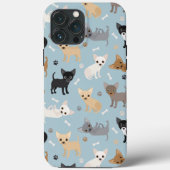 Chihuahua Botten en Paws Blue Case-Mate iPhone Case (Achterkant)