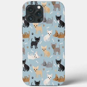 Chihuahua Botten en Paws Blue Case-Mate iPhone Case
