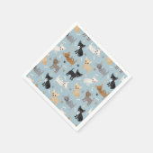 Chihuahua Botten en Paws Blue Napkins Servet (Hoek)