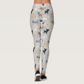 Chihuahua Botten en Paws Gray Leggings (Achterkant)