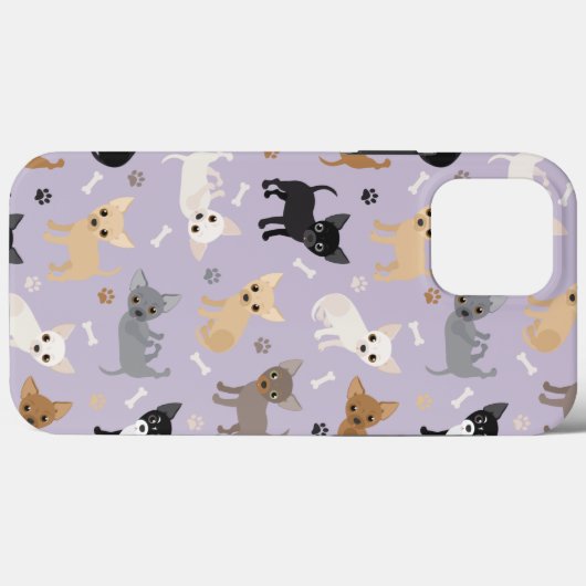 Chihuahua Botten en Paws Paars Case-Mate iPhone Case (Achterkant (horizontaal))