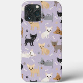 Chihuahua Botten en Paws Paars Case-Mate iPhone Case (Achterkant)