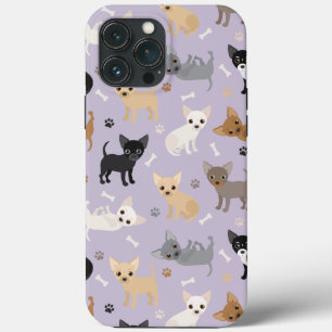 Chihuahua Botten en Paws Paars Case-Mate iPhone Case
