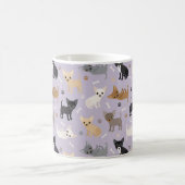 Chihuahua Botten en Paws Paars Koffiemok (Center)