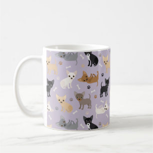 Chihuahua Botten en Paws Paars Koffiemok
