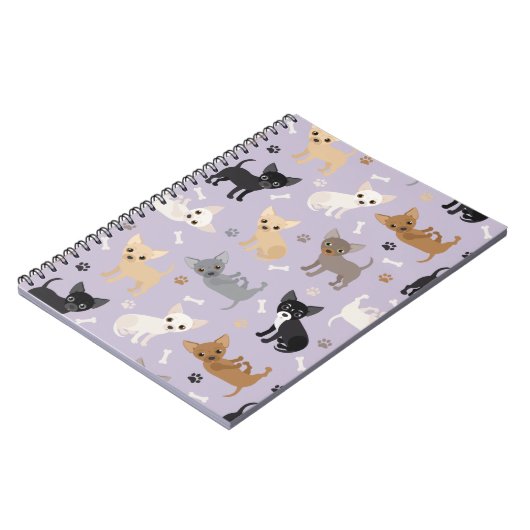 Chihuahua Botten en Paws Paars Notitieboek (Linkerzijde)