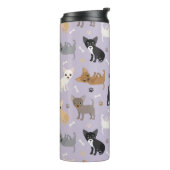 Chihuahua Botten en Paws Paars Thermosbeker (Gedraaid links)