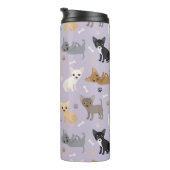 Chihuahua Botten en Paws Paars Thermosbeker (Geroteerd rechts)