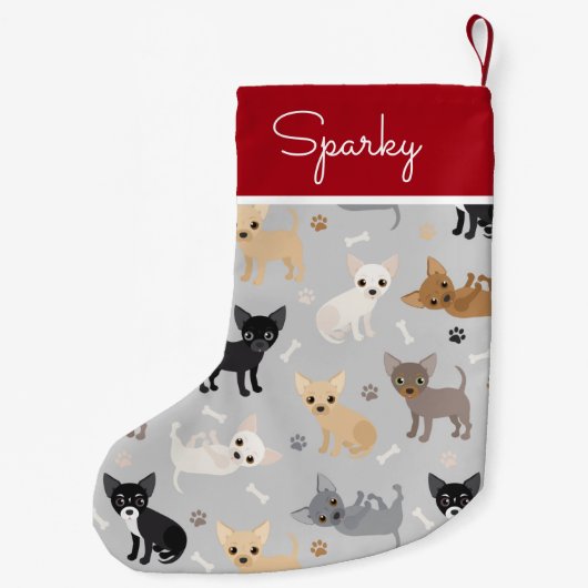 Chihuahua Botten en poten Kleine Kerstsok (Achterkant)