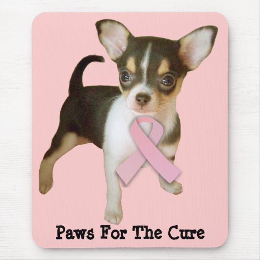 Chihuahua Breast Cancer Mousepad Muismat (Voorkant)