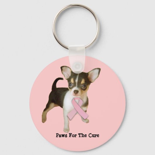 Chihuahua Breast Cancer Sleutelhanger (Voorkant)