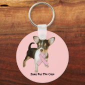 Chihuahua Breast Cancer Sleutelhanger (Voorkant)