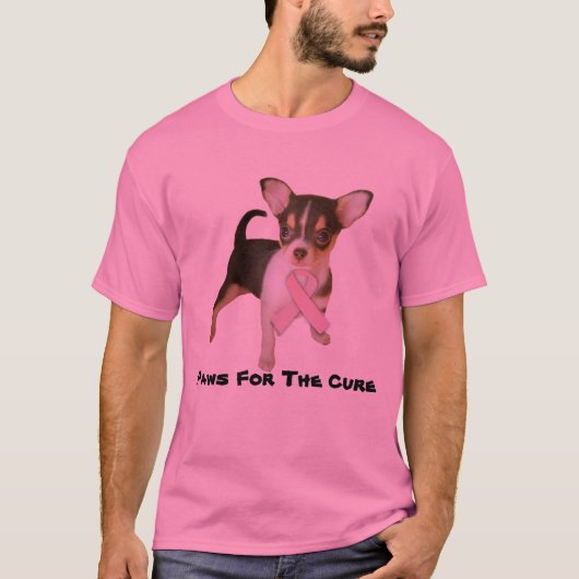 Chihuahua Breast Cancer Unisex T-Shirt (Voorkant)