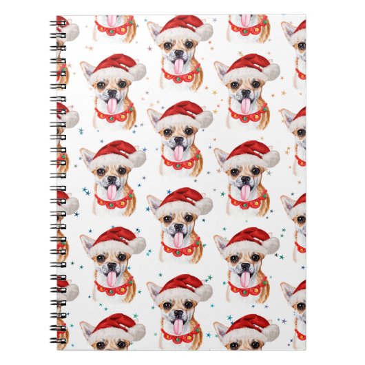 Chihuahua Breed Waterverf Dog Pattern Notitieboek (Voorkant)