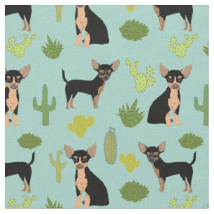 Chihuahua cactus-honden lichtblauw stof
