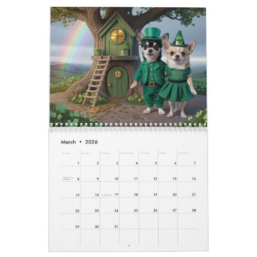 Chihuahua Calendar Kalender (Mar 2026)