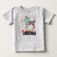 Chihuahua & Candy Cane Prettig Kerst Peuter T-shir