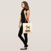 Chihuahua & Candy Cane Vrolijk Kerstfeest Canvas t Tote Bag (Voorkant (model))