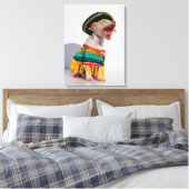 Chihuahua Canvas Afdruk (Insitu (Slaapkamer))