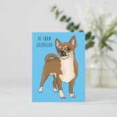 Chihuahua cartoon briefkaart (Staand voorkant)