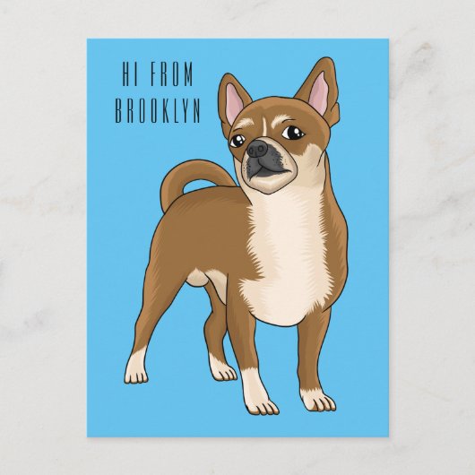 Chihuahua cartoon briefkaart (Voorkant)