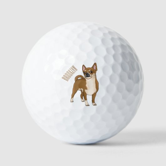 Chihuahua cartoon golfballen (Voorkant)
