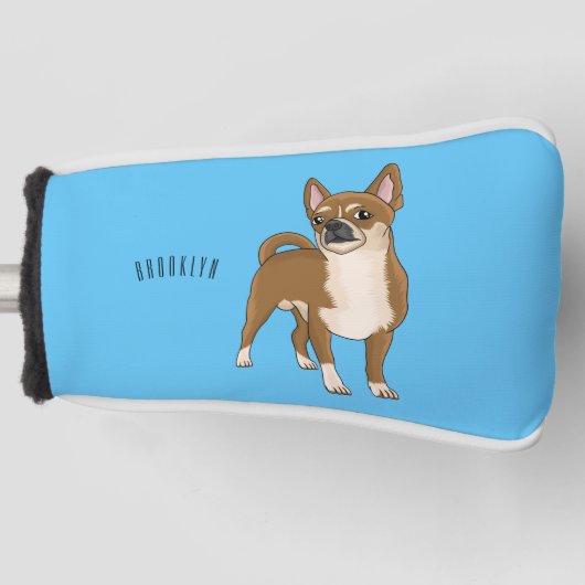 Chihuahua cartoon golfheadcover (Voorkant)