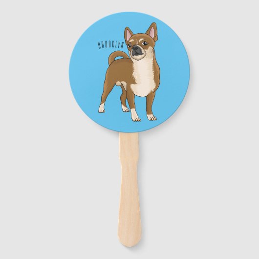 Chihuahua cartoon handwaaier (Voorkant)