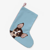 Chihuahua cartoon kleine kerstsok (Voorkant (Hangend))