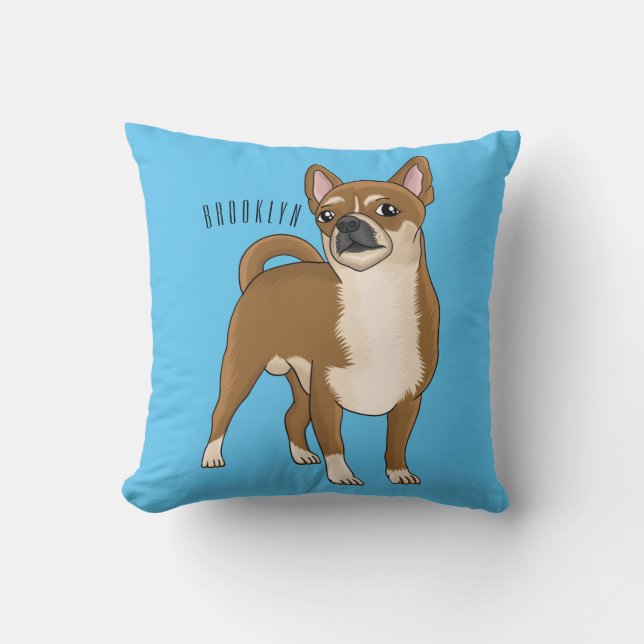 Chihuahua cartoon kussen (Voorkant)