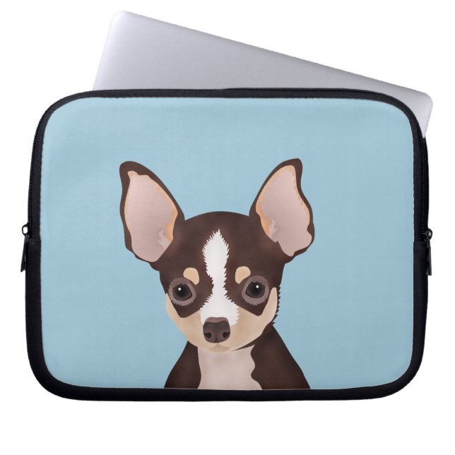 Chihuahua cartoon laptop sleeve (Voorkant)