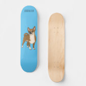 Chihuahua cartoon persoonlijk skateboard (Voorkant)